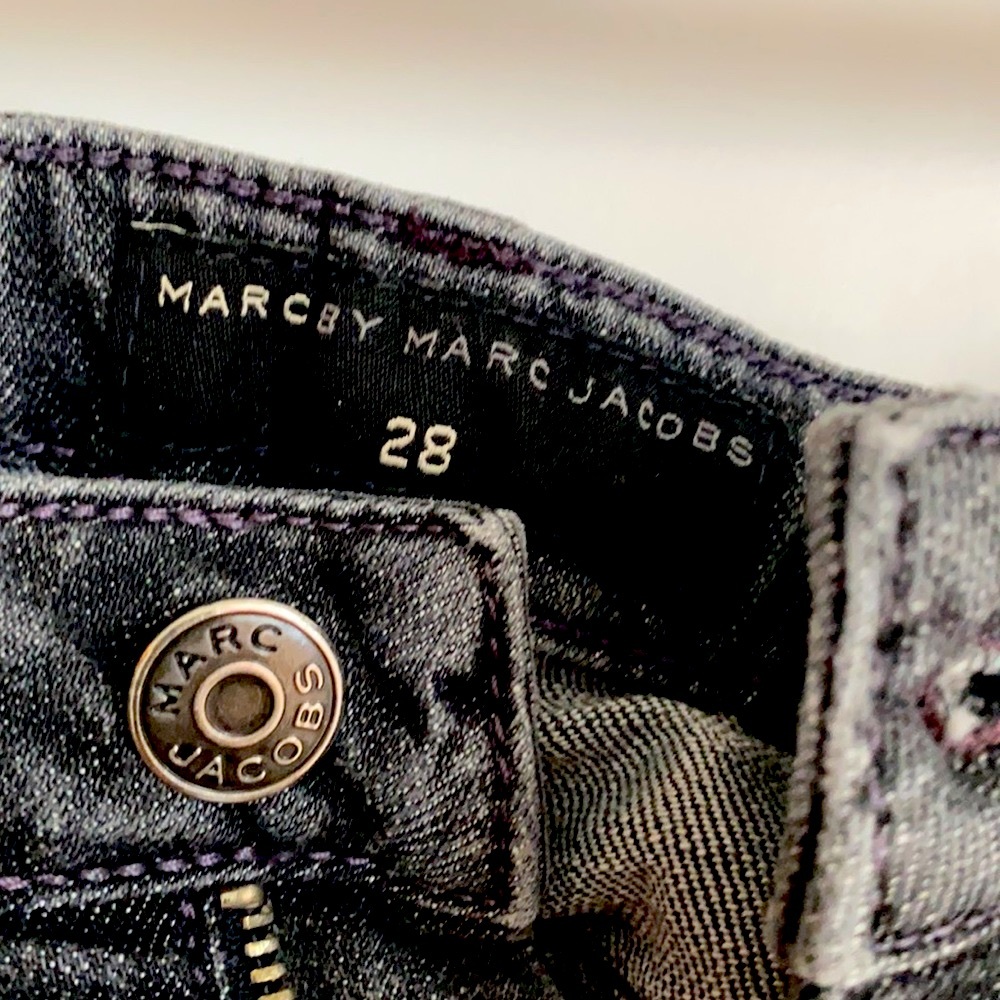 Mark by Marc Jacob dark grey knee high denim gorgeous